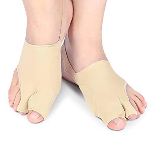 Hallux Valgus Toe Separator Bandage, Bunion Sleeve Separator Correction with Gel Pad Protection and Toe Separator for Pain Relief, Bunion and Hammer Toes, Bunion Sock for Day and Night
