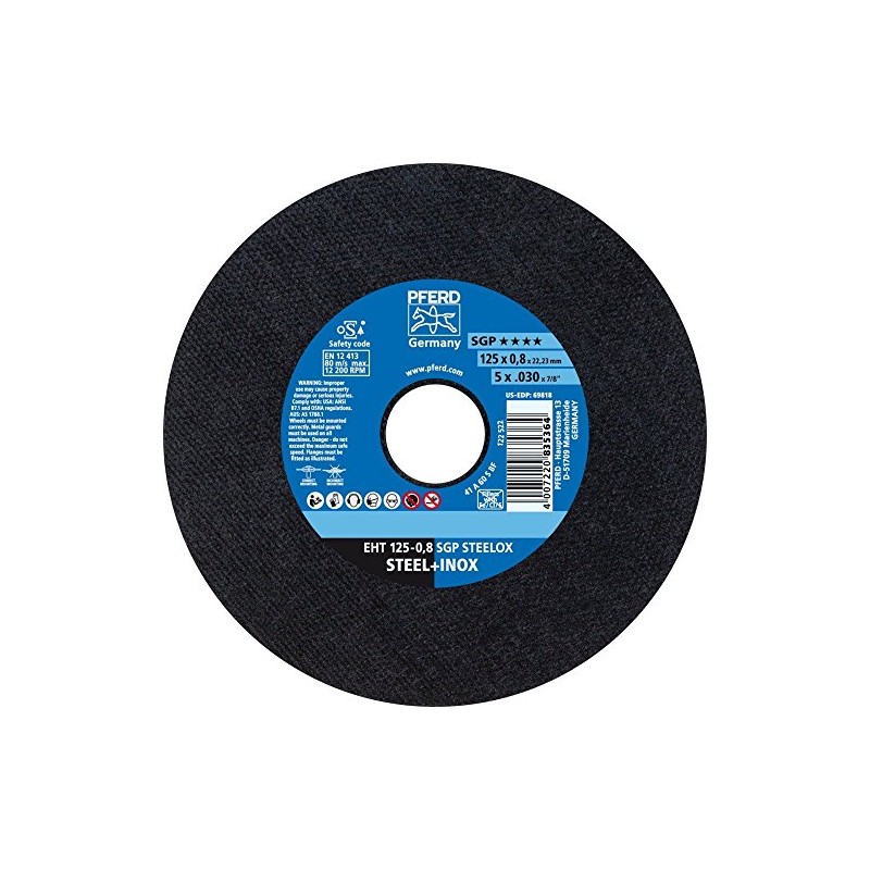 Pferd EHT1250/8S X-Slim Cut-Off Wheel, Multi-Colour, 125 x 0.8 mm