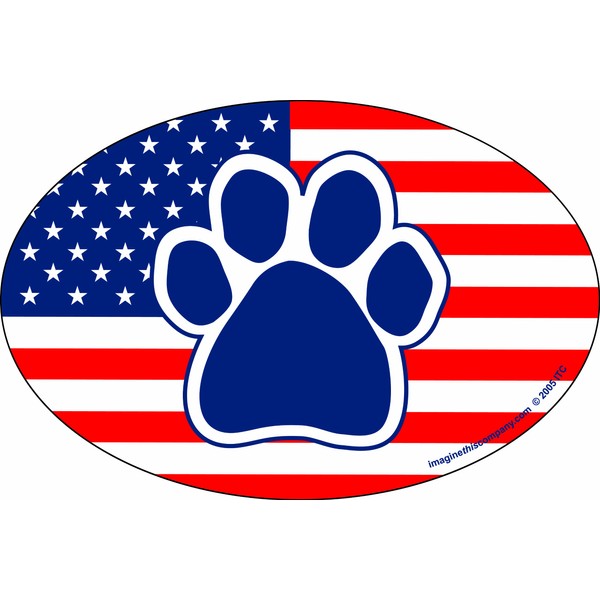 Imagine This 4-Inch by 6-Inch Car Magnet Oval, Paw American