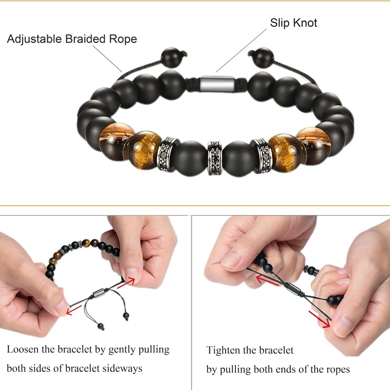 WDong Gifts for teenage boys, son gifts bracelet with Tiger