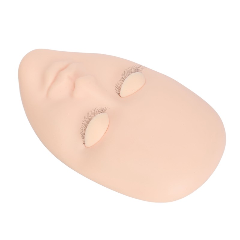 Eyelash Extension Mannequin Head with 6 Pair Replacement Eyelids Soft