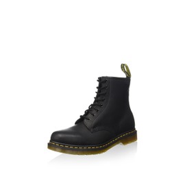 Dr. Martens Unisex 1460 Greasy Leather 8 Eye Boot, Black, 8 Women/7 Men