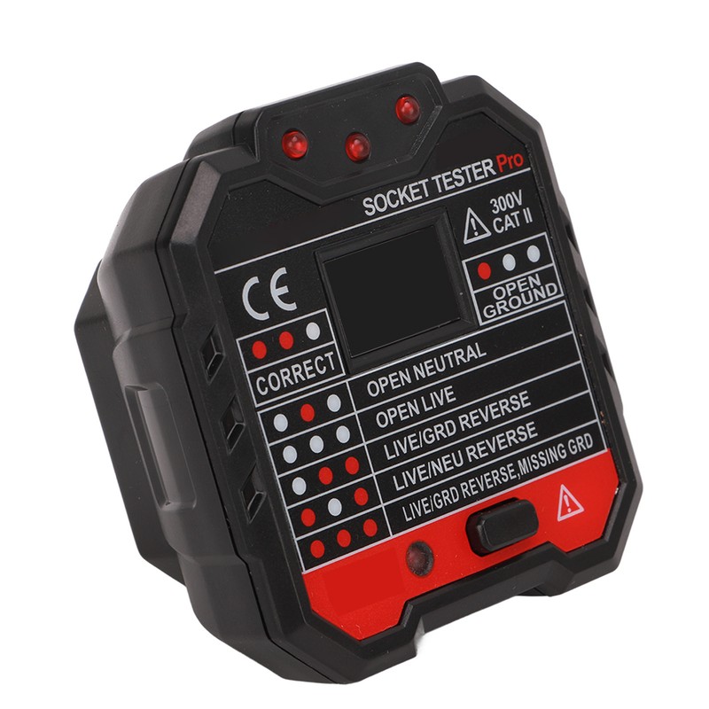 Socket Tester Outlet Electrical Receptacle Detector Phase Supply Polarity Voltage