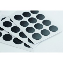 Furndiy 21mm 72 Pcs Black Self-Adhesive Screw Cover Caps - Screw Hiding - Screw Hole Cover Caps - Nail Cover - Screw Hole Stickers - Based in USA (Black, 7/8" - 21mm)