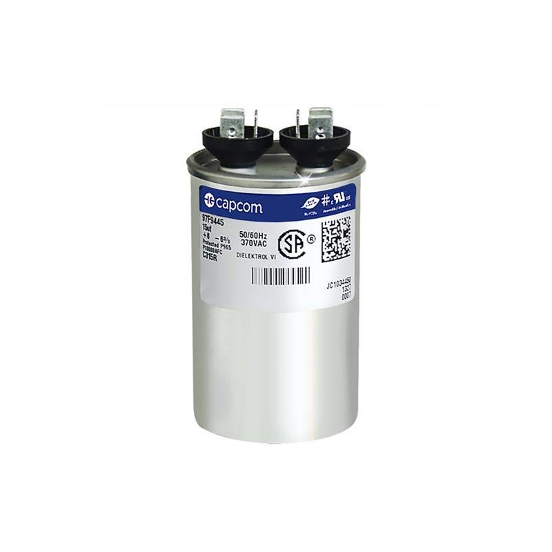 Round Capacitor 15 uf MFD 370 Volt Z97F9445 97F9445