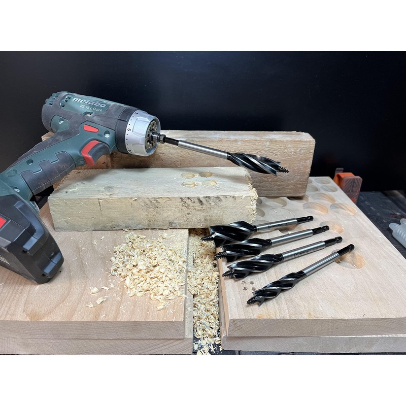 CORTOOL Auger Drill Bit for Wood,1/2", 5/8", 3/4" and 1"