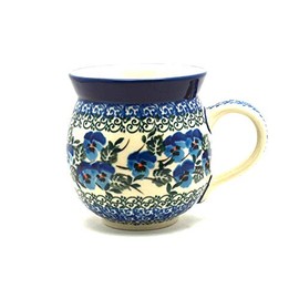 Polish Pottery Mug - 11 oz. Bubble - Winter Viola