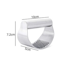 SUPARO Garlic Press Rocker Stainless Steel, Fruit Crusher with Comfortable Handle Porous Surface, Easy Use & Clean, Vegetable Squeezer Kitchen Tool