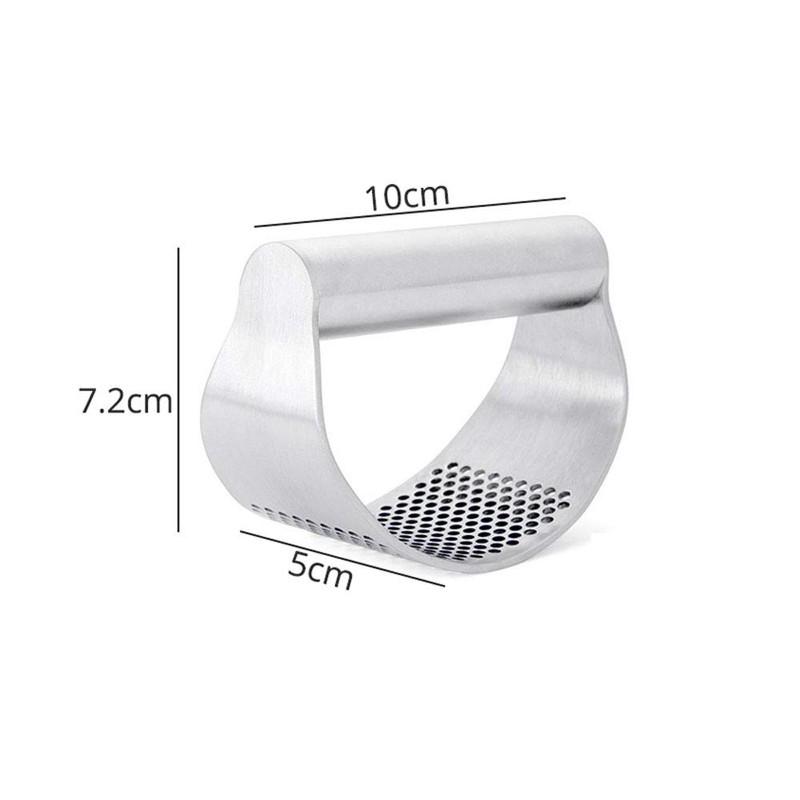 SUPARO Garlic Press Rocker Stainless Steel, Fruit Crusher with Comfortable