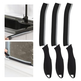 SXhyf SXhyf Hard Bristle Crevice Cleaning Brush - Multifunctional Gap Cleaning Brush, Bathroom Cleaning Brush, Grout Brush, Crevice Cleaning Tools for Household Use, Kitchen, Window, Vehicle (Black)