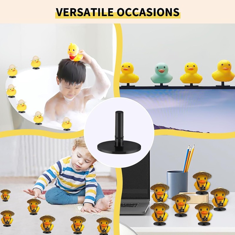 YIBEICO 20pcs Duck Mount, Flock Locker Rubber Duck Holder Dashboard