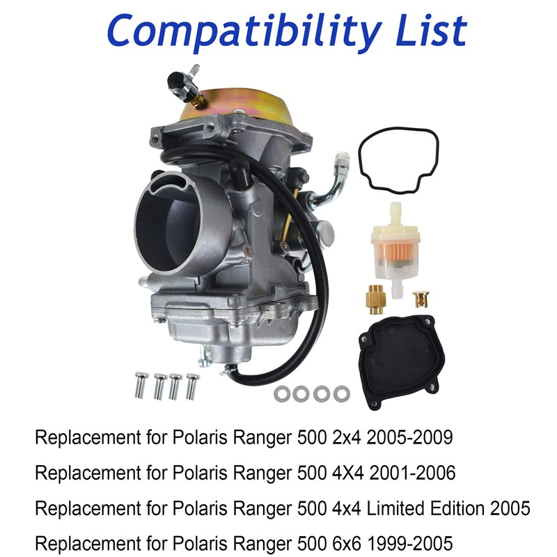 Silscvtt Carburetor Carb Replacement for Polaris Ranger 500 2x4 2005-2009