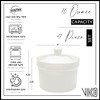 Vikko Soup Crocks With Lids, 10 Ounce Modern White Soup
