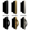 AlloyTech Pocket Door Pull Swivel Handle with Concealed Hardware and