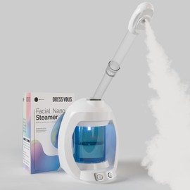 Vapor facial para limpieza profunda, blanco, nano iónico, vaporizador facial profesional con brazo