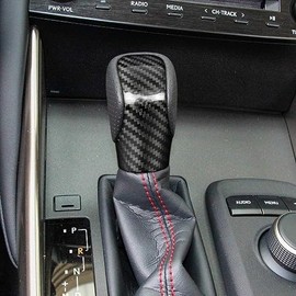 AIRSPEED Lexus LEXUS IS250 IS350 IS200T ES RX GS NX RC Accessory Interior Parts Real Carbon Fiber Car Gear Shift Knob Head Cover Steering Wheel Sticker Shift Grip Cover Stylish Custom Dress Up Double