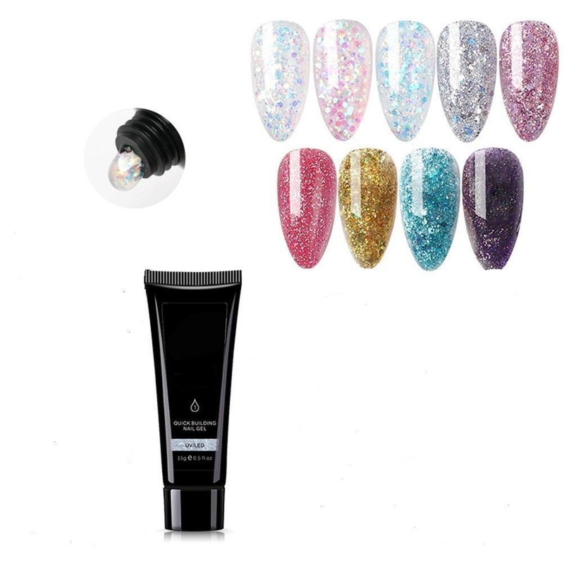 9 Colors Nail Extension Gel Kit Crystal Extension Gel Quick