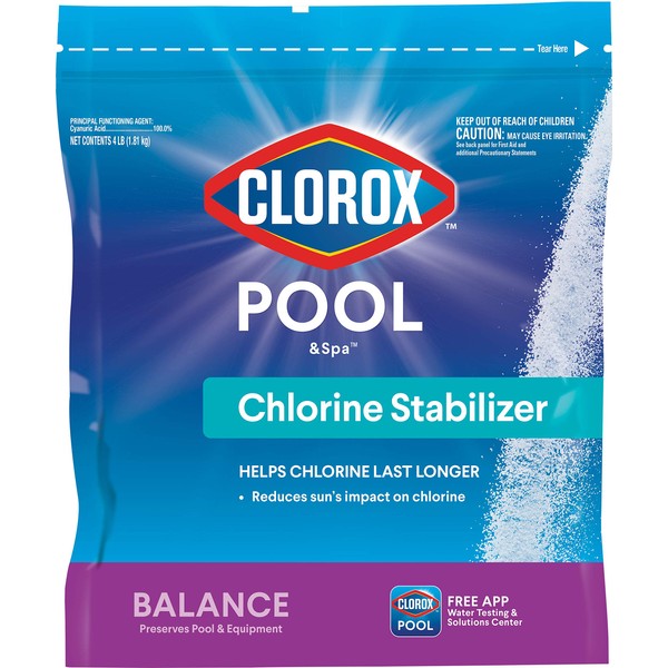 Clorox Pool&Spa 12004CLX Chlorine Stabilizer, 4 lb, 4lb