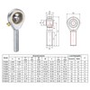 uxcell 4pcs POSB4 Male Rod End Bearing 1/4 Inch Bore
