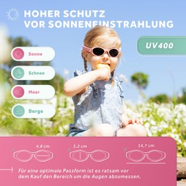 Schallwerk ® Baby Sun+ High-Quality Baby Sunglasses for Children from 6-36 Months - Children's Sunglasses - Sunglasses Baby 1 Year - Baby Sunglasses - Children's Sunglasses, pink