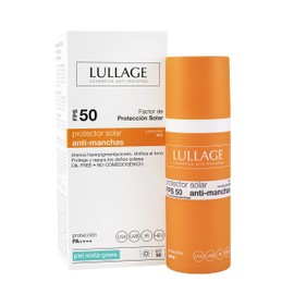 LULLAGE, Bloqueador Solar Anti-manchas, Protección Muy Alta, SPF 50+, Textura Gel Ligera, Atenúa Manchas e Imperfecciones, Oli Free, 50 ml.