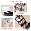 FRENESSA Makeup Case Train Case Portable Makeup Box with Mirror