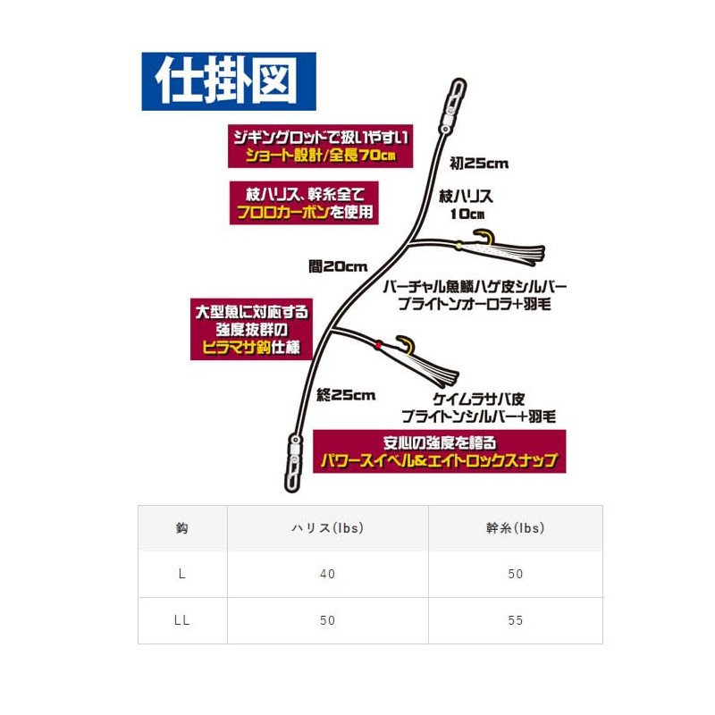 Hayabusa Jigging Sabiki Monster Spec L