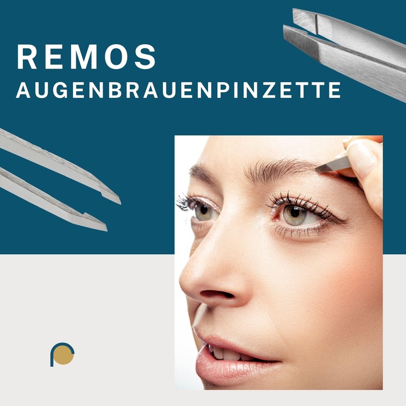 Remos Tweezers Set of 3 with Eyebrow, Splitter and Combination