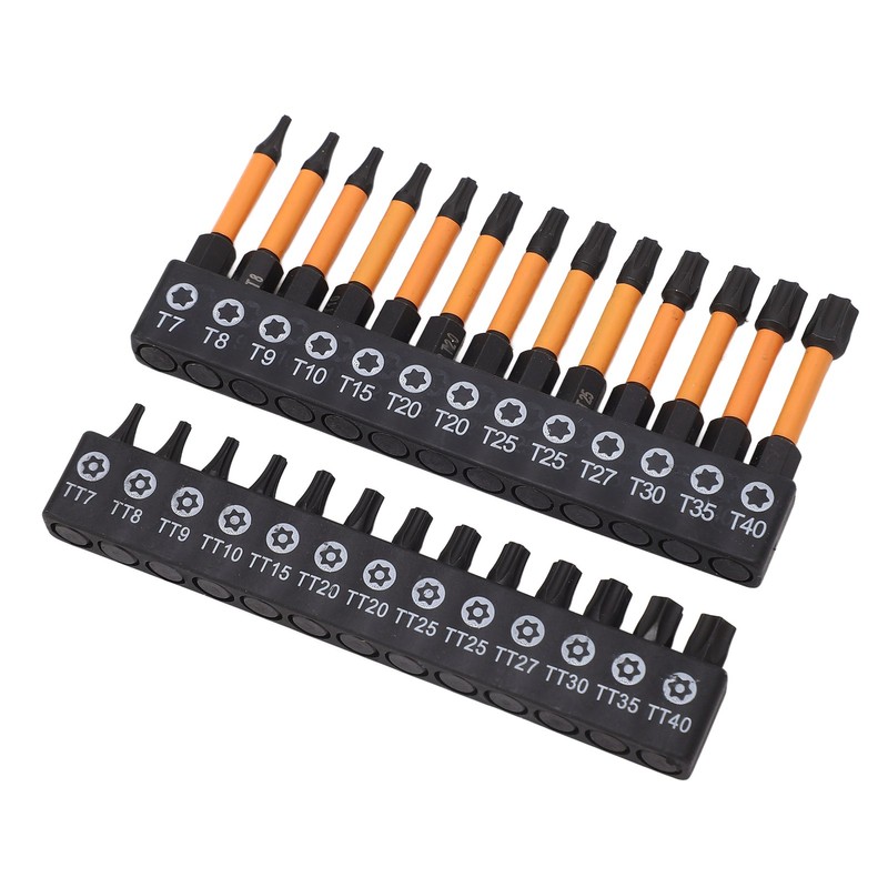 26Pcs Screwdriver Bit Star S2 Alloy Steel 1/4in Hex Shank