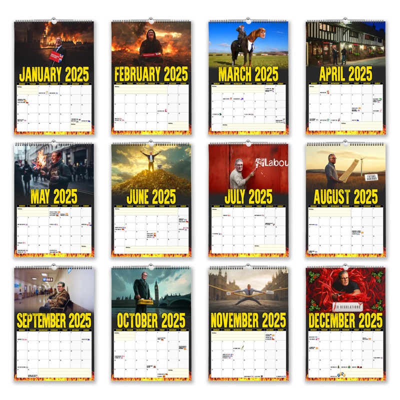 The Calendar King // STARMERGEDDON - 2025 Wall Calendar -