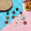 Wood Earring Posts,160Pcs Wooden Stud Earrings Posts with Loop for