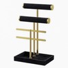 IZOGTQY jewelry holder organizer stand with Velvet Ring display for