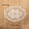 Feyarl 2 Pcs Crochet Cotton Lace Table Placemats Handmade Doilies,