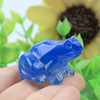 SHIDXIB 1Pcs Crystal Carved Frog Blue Opal Crystal Gift Crystal