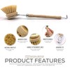 Wooden Dish Brush Natural Bristle Eco Cleaning Dish Brush Wood