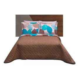 Colchas El Elefantito Edredon King Size Ligero Capitonado Avellana Beige 2 Vistas