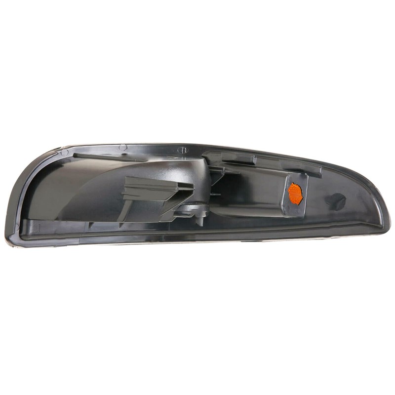 AmeriLite Black Replacement Bumper Parking Turn Signal Lights Set For
