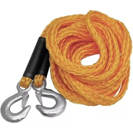 Valley 1" x 20' Tow Rope with Forged Hook Braided Polypropylene 4500 Lb Capacity,TR1x20