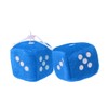 A FEI 1 Pair Fuzzy Dice Dots Rear View Mirror