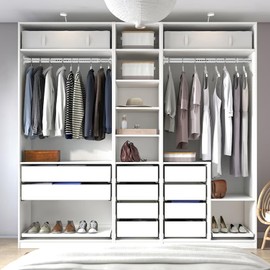 Closet Rod, 17 to 87 Inch Stainless Steel Adjustable Closet Rod,1.3 Inch Diameter Heavy Duty Closet Rods for Hanging Clothes,Silver Closet Poles for Wardrobes