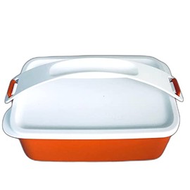 Tupperware Click to Go Stack and Click 1.5 L with Handle Lunch Box Picnic Set Lunch Box Orange White