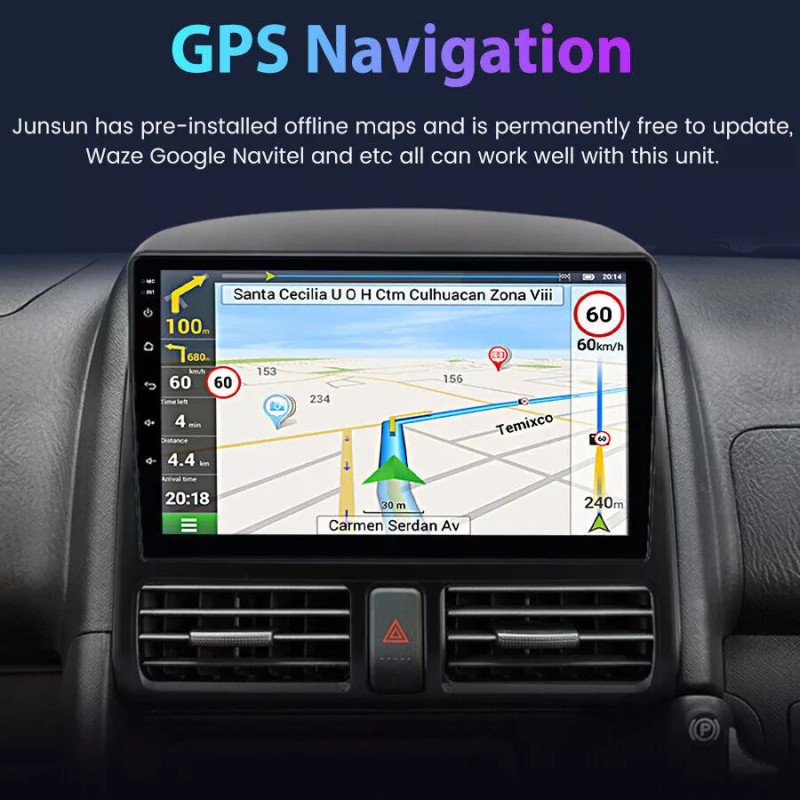 Podofo For Honda CRV-2 2001-2006 Android 13 Apple Carplay Car
