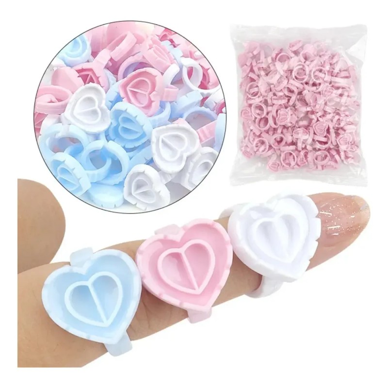 Anillos Pegamento Aplicación Extensión Pestañas Lash 300 Pz