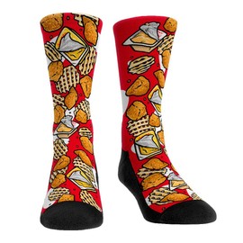 Rock 'Em Food Fun Novelty Premium Socks (Women's, My Pleasure - Chicken Nuggets)