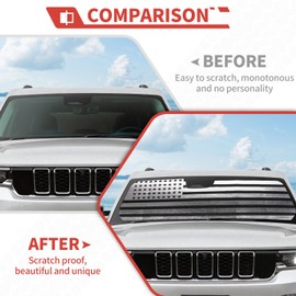 Amayum Front Windshield Sun Shade Fit for Jeep Grand Cherokee 2022+ Front Window Sunshade Waterproof Sun Visor Protector Interior Accessories (A)