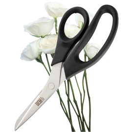 Scissors and Shears (Black, Kitchen (18cm/7" Serrated Blade Left Handed)