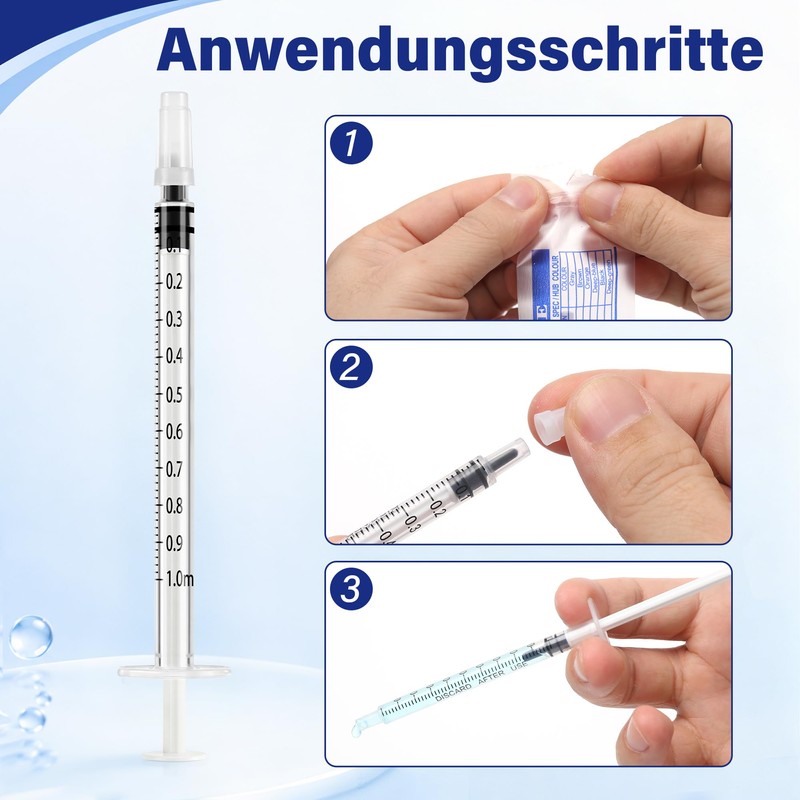 100pcs 1ml Colostrum Collectors with Caps Without Needle for Laboratory