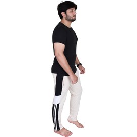 Bahob® Men's Pyjamas Sets, Plain Short Sleeve Top and Bottoms Loungewear Set Soft Cotton Sleepwear Suits Nightwear For Mens S to 3XL (MSS-155-B, Large)