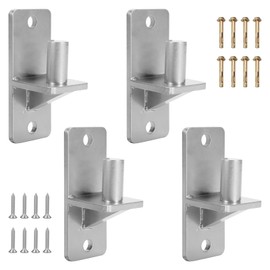Rasugarlary Wall Mount Gate Hinges, Silver Farm Gate Hinge, 4 Pack Chain Link Fence Gate Hinge with 5/8 Hinge Pin (Screws Included), Heavy Duty Gate Hinges for Metal Gates Wooden Fences…