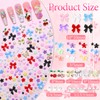 RODAKY Flower Nail Charms 3D Bow Butterfly Charm for Nails